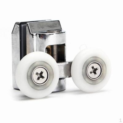 2 szt. Podwójne przesuwne szklane drzwi prysznicowe górne rolki prowadnice kół DIY o średnicy 23mm