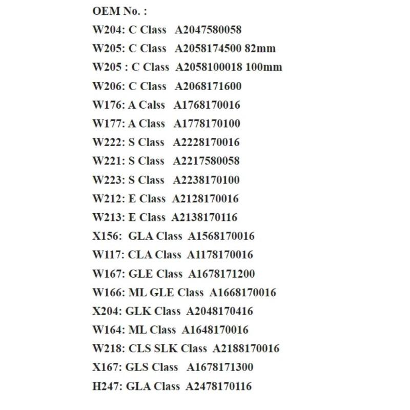 3D-ABS-Heckklappenstern-Logo, schwarz, für Mercedes-Benz W203, W204, W205, W212, W213, W176, W177, W222, W223, W117, W246, X156, X253 (Zubehör)