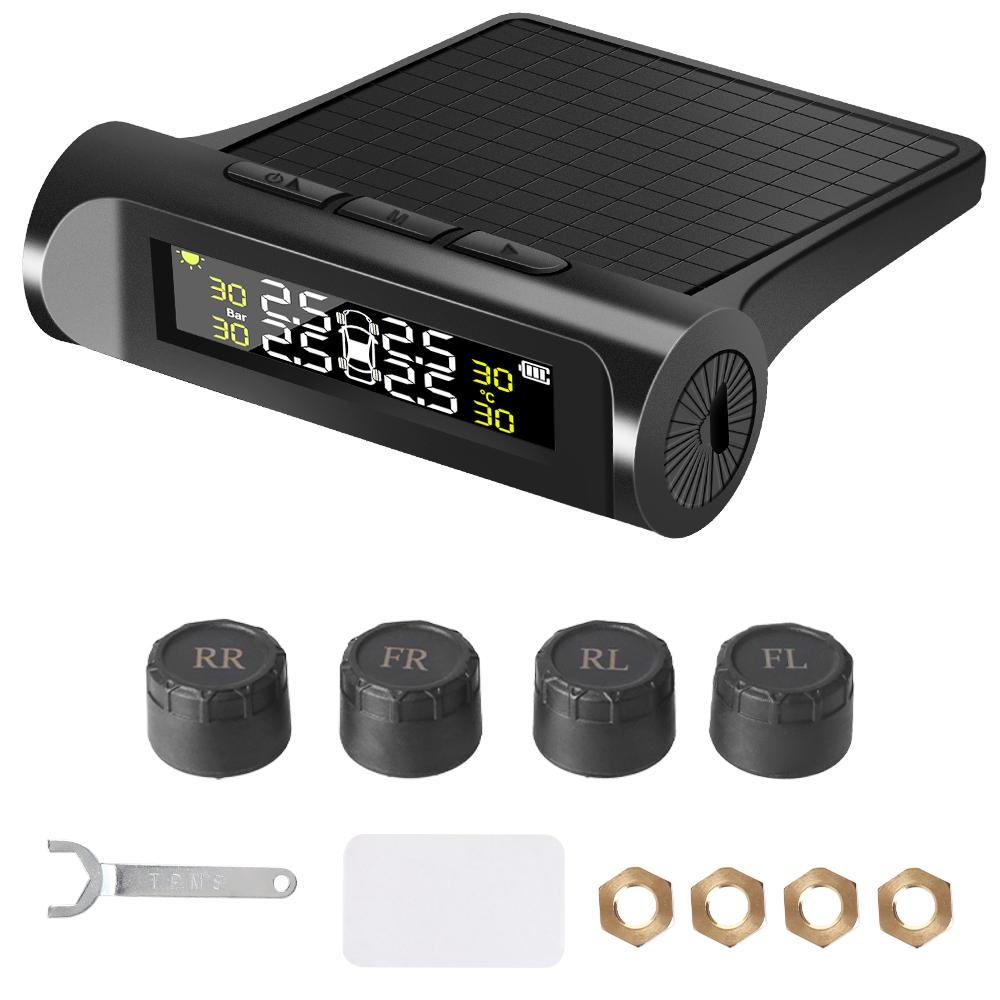 

Цифровой ЖК-дисплей Автомобильные системы сигнализации Автоматическая система контроля давления в шинах с 4 внешними датчиками Автомобильный TPMS Универсальный