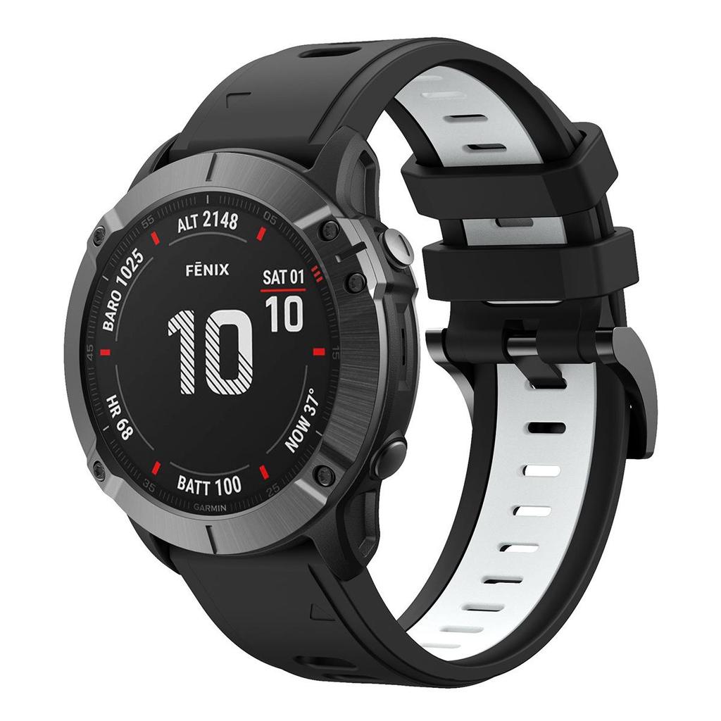 Zweifarbiges Silikonarmband mit Schnellverschluss für Garmin Fenix 8/7/7X Pro und Fenix Gen 2