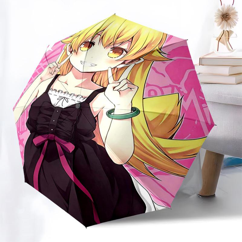 1 Stück Anime-Charakter Outdoor-Regenschirm - Automatisches Öffnen/Schließen - Tragbares 3-fach faltbares Design - 8-Speichen-Eisenrahmen - Perfektes Geschenk für Fans, Reisende,