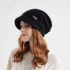 Women Winter Plush Pile Outdoor Warmth Cover Wide Brim Show Face Small Ear Protection Moon Hat