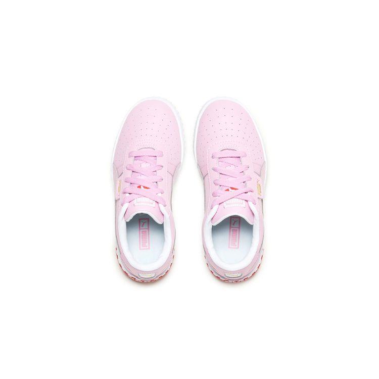 Puma Cali Lace Up Casual Low Top Kids' Skateboarding Shoes Pink Children Aged 3 7 Years Old 369698-01