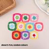 10 Pezzi Mix Casuale Colori Uncinetto Fatto a Mano Centrini Adatti Pezzo Fiore Quadrato Per Tasca Vestiti Fai da Te Sottobicchiere Borsa Tovaglia