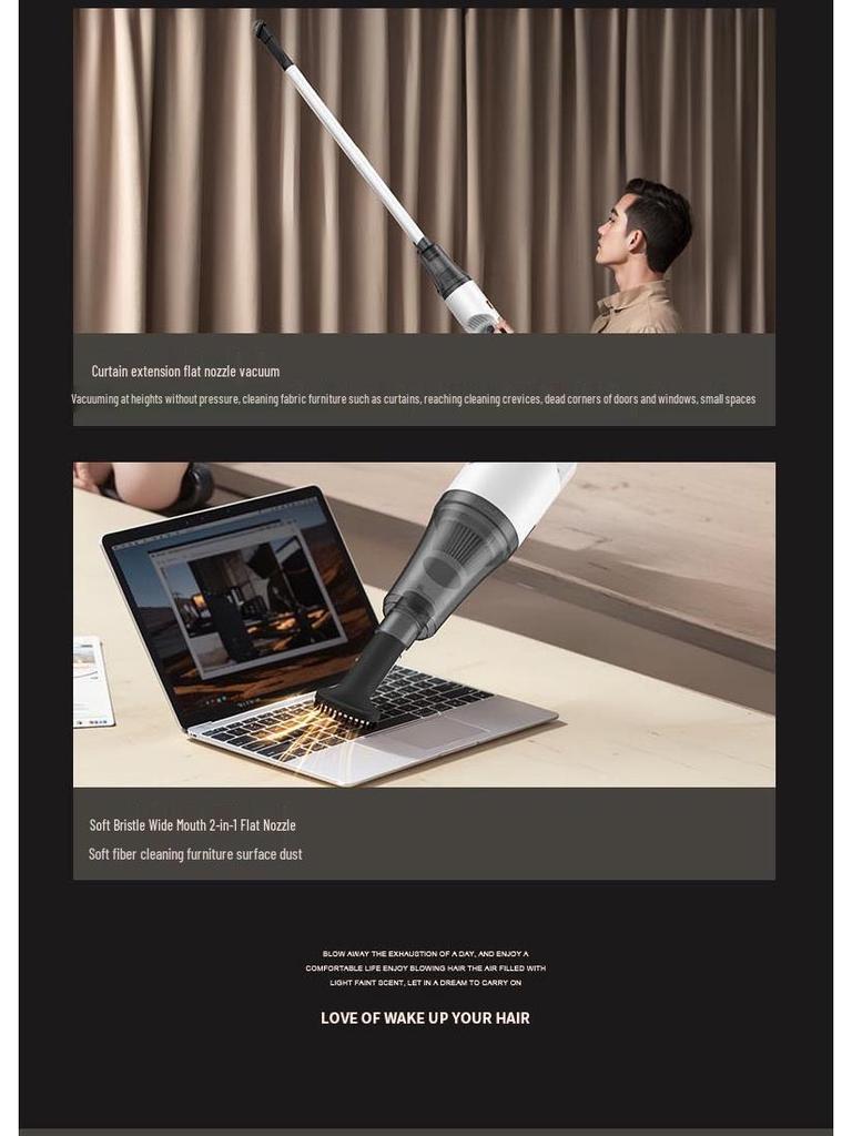 Portable All-in-One Handheld Wireless Vacuum and Mop for Home and Car Cleaning