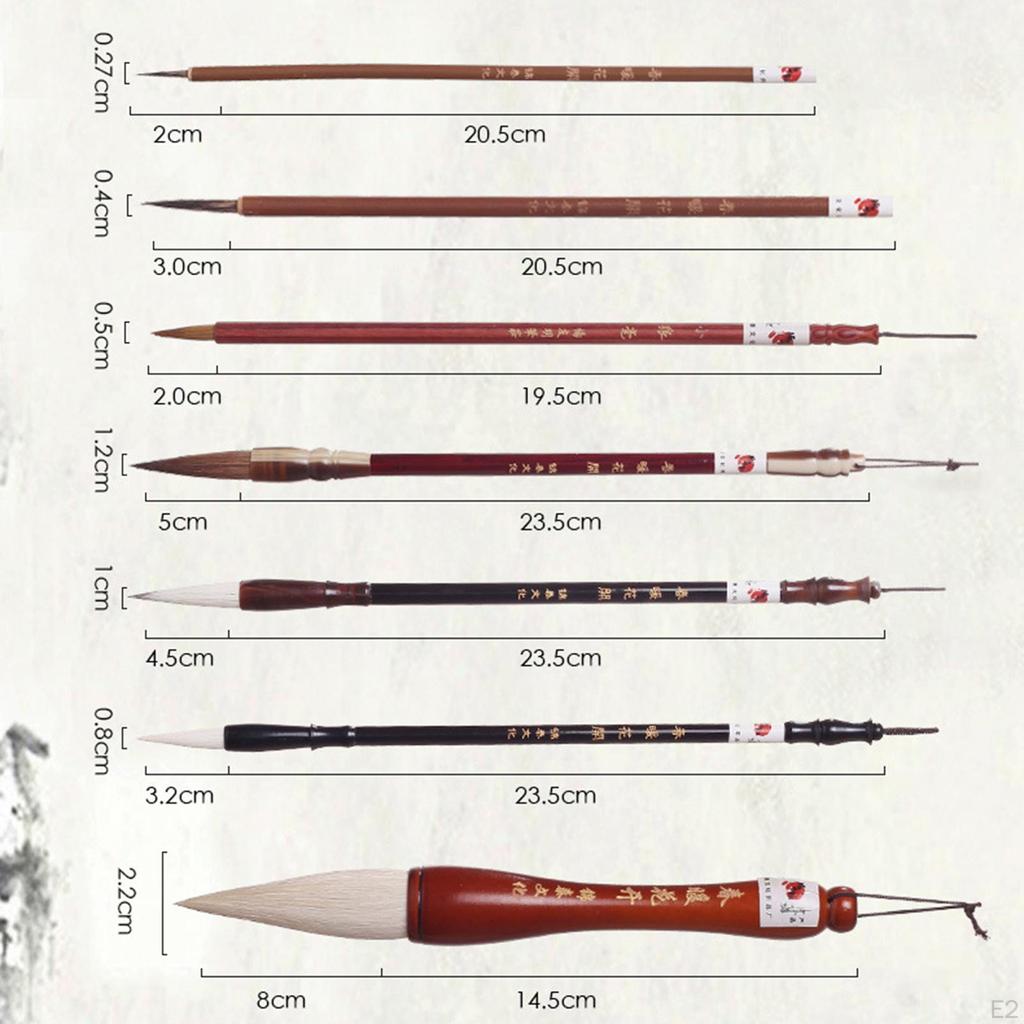 Brushes for Ink Drawing In Chinese and Japanese Techniques with Holder