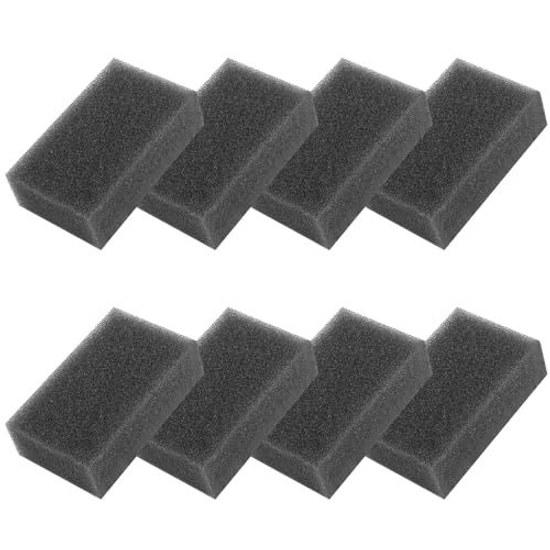 HOMEXCEL Sponge Dishwashing Bath Cleaning 8 Pieces Rich Foam Non-Scratch No Abrasive Particles Kitchen Supplies Long Type (Gray)