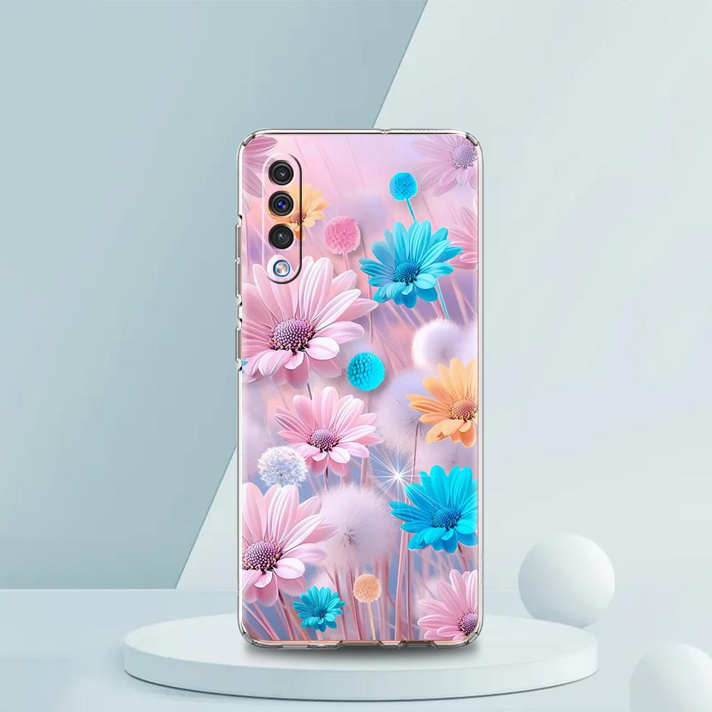 Transparent Phone Case for Samsung Galaxy A16 A14 A12 A22 A24 A42 A02 A06 A20 A30 A40 Soft TPU Cover Small Flower Stars Pattern
