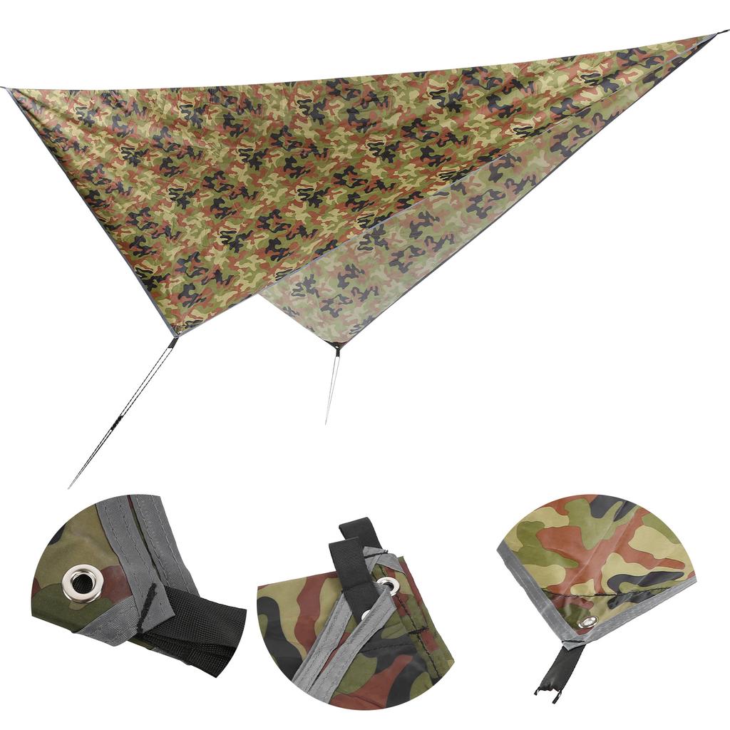 360x290cm Camping Cover Waterproof Multifunction Rhombus Canopy Beach Shade Cloth