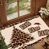 Christmas Reindeer Door Mat - Festive Decor, Water-Absorbent, Durable, Wear-Resistant Floor Mat