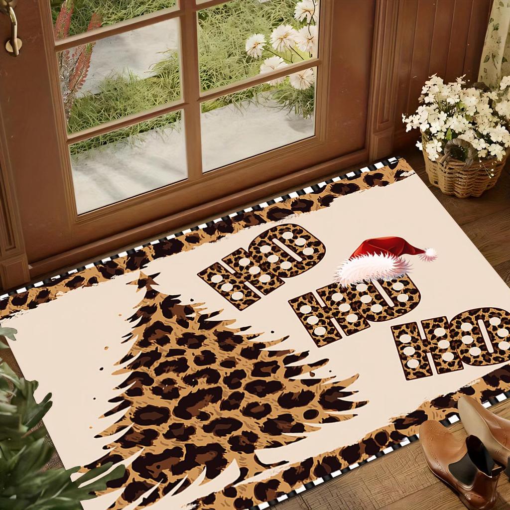 Christmas Reindeer Door Mat - Festive Decor, Water-Absorbent, Durable, Wear-Resistant Floor Mat