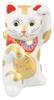 Kutani ware Oval Maneki-neko (beckoning cat) No. 3, Gold-rimmed A-0069