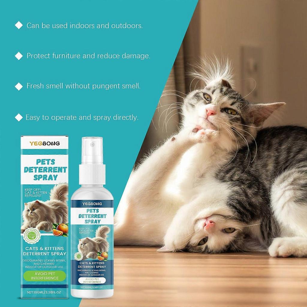 Yegbong Cat Anti-Scratch Spray Indoor Restricted Area Spray To Keep Pets From Scratching Or Biting Furniture And Sofas