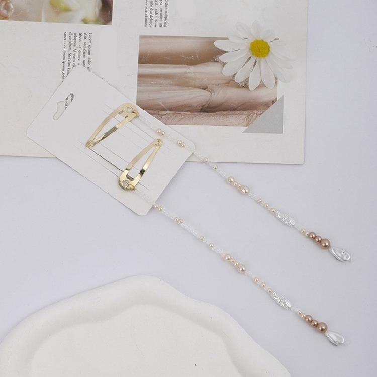 1Pair Pearls Bowknot Hairpin Metal Barrette Original Hair Accessory for Women