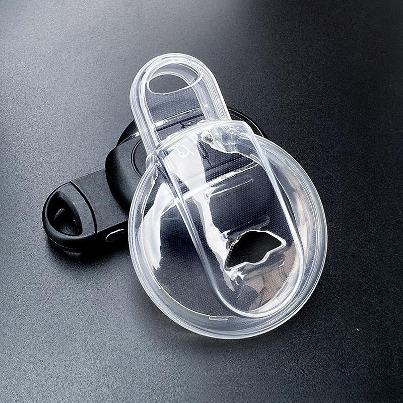 TPU Transparent Car Key Cover for BMW - Compatible with 1/3/5/X Series, I Models | Black & White Color | Protective Key Fob Case