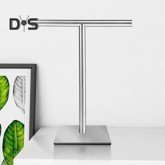 T-Shaped Towel Rack Storage Organizer Rust-Resistant Easy Installation Bath Hand Towel Holder Stand with Heavy Base