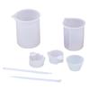 7PCS Drip Glue Diy Mixing Rod Dispensing Cup Measuring Cup Silicone Mold Glue Adjustment Tool