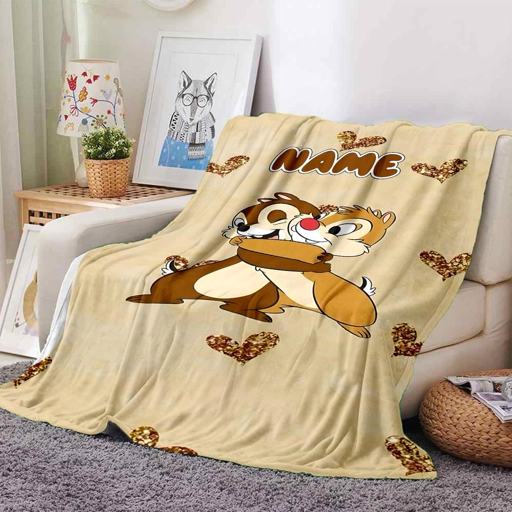 Custom Name "Adventurous Forest Friends" blanket for Couch & Bed, Plush Cozy Fuzzy Blanket Super Soft & Warm Blankets for Fall and Winter. 0908424