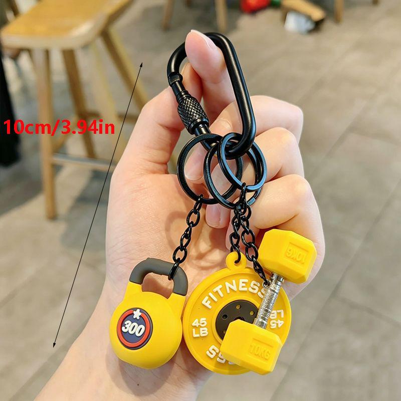 Yogodlns Kettlebell Key chain Fitness Keychain Gym Lover Weightlifting Keyring Silicone Gym Gifts Workout Gifts Bag Charm Backpack Charm