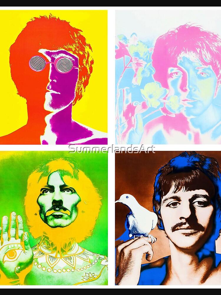 John Lennon Beatles Ringo, Paul, George, John Maglietta Classica