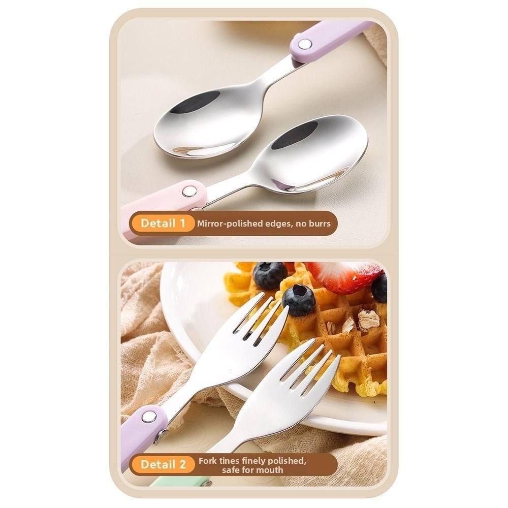 304 Stainless Steel Stainless Steel Cutlery Set Portable Utensils Set Baby Feeding