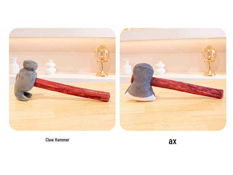 Cross-Border Plush Hammer Pillow Toy - Funny Axe Claw Hammer Prop, Sand Sculpture Gift for Boys