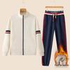 Winter Women's Fleece-Lined Slim Fit Cardigan & Joggers Fitness Set