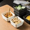 Square Snack Plate Japanese Sauce Seasoning Dish Retro Ceramics Dessert Dish Restaurant Originality Fresh Fruit Salad Small Bowl