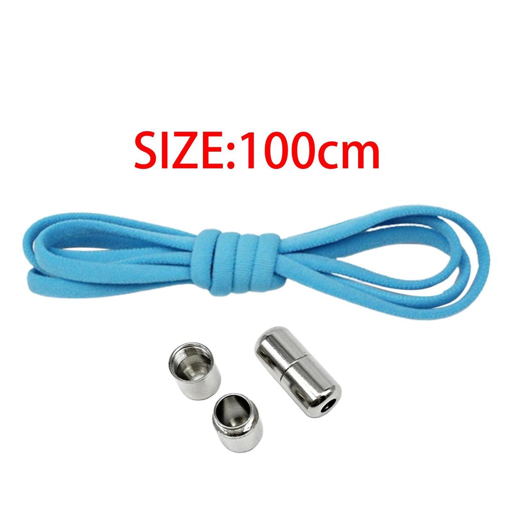 Lacets élastiques sans nœud 1 paire Universels Demi-ronds Lacets rapides Lacets sans nœud pour Baskets Chaussures de course Personnes âgées