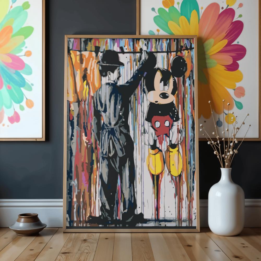 Obraz Do Malowania Po Numerach Z Ramą Mickey Mouse 50X70 Cm