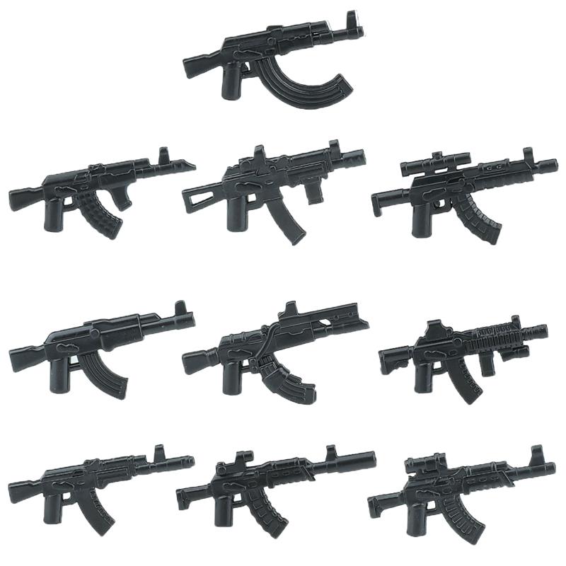 Army WWII Soldier Figure Armaments Brick Playset Gatling M2 Heavy Machine Aviation Gun NSV Bullet Chain Mortar ZB53 Toys Playsetss T12