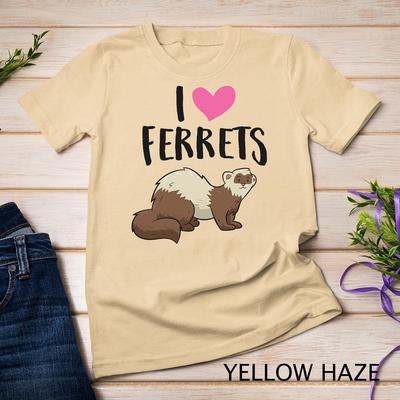 Frettchen Liebe Frettchen Besitzer Geschenk Ich liebe Frettchen Unisex T-Shirt