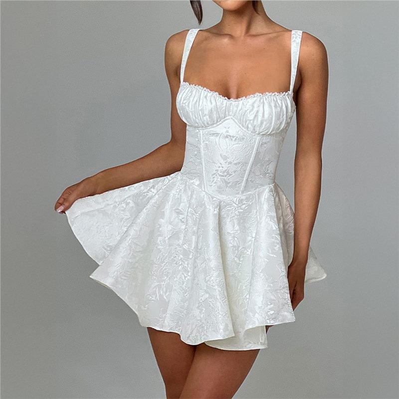 European and American temperament elegant evening dress suspender dress women's summer skirt