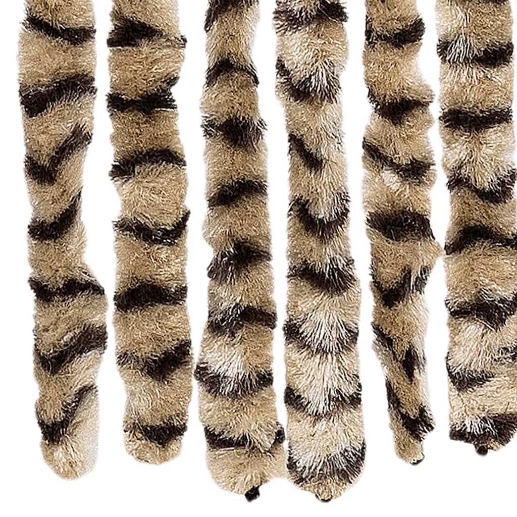 Insect Protection Curtain Beige and Brown 56 X 185 Cm Chenille