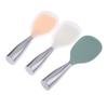 1Pc Silicone Spoon Non-Stick Cooking Spoon Stainless Steel Handle Anti-Scalding Pot Rice Spoon Durable Kitchen Gadgets