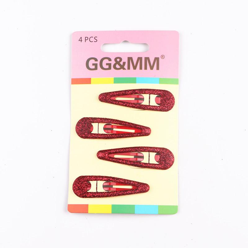 4Pcs/Set Korean Fashion Kids Accessories Glittering Solid Hairpins Girls Birthday Gift Princess Style Lovely Headwear Hair Clips