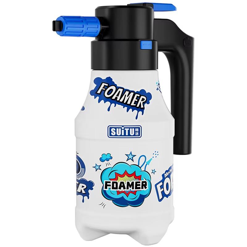 Electric Foam Sprayer for Car Wash Pro Snow Foam Cannon Generator Automatic Battery Powered Pressure Soap Sprayer for Car Care белый