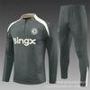 Chelsea Training Jersey Long Sleeve Half-Zip Soccer Shirt Adults Kids Camo Print Breathable Modal Fabric
