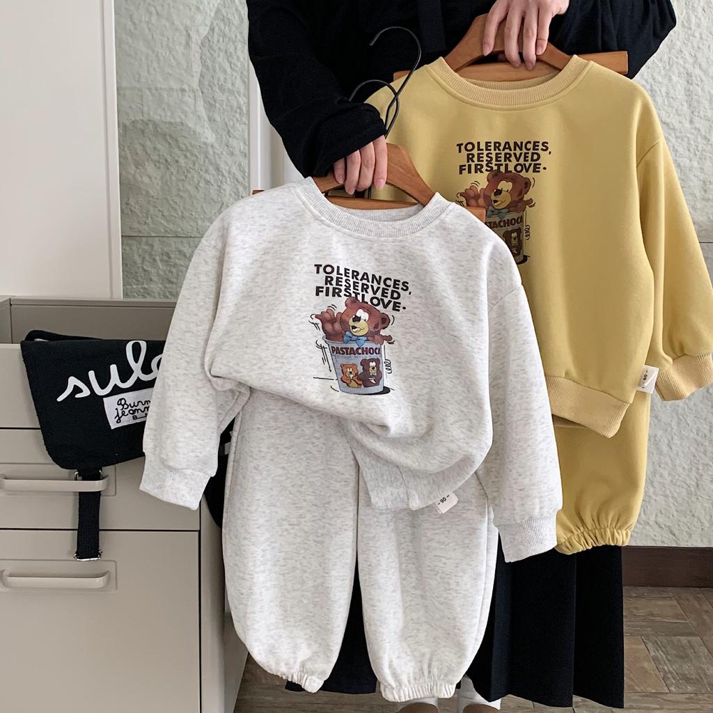 Boys' Casual Suit Spring And Autumn New Korean Version Of Children'S Cartoon Loose Two-Piece Set Baby Autumn Fashion