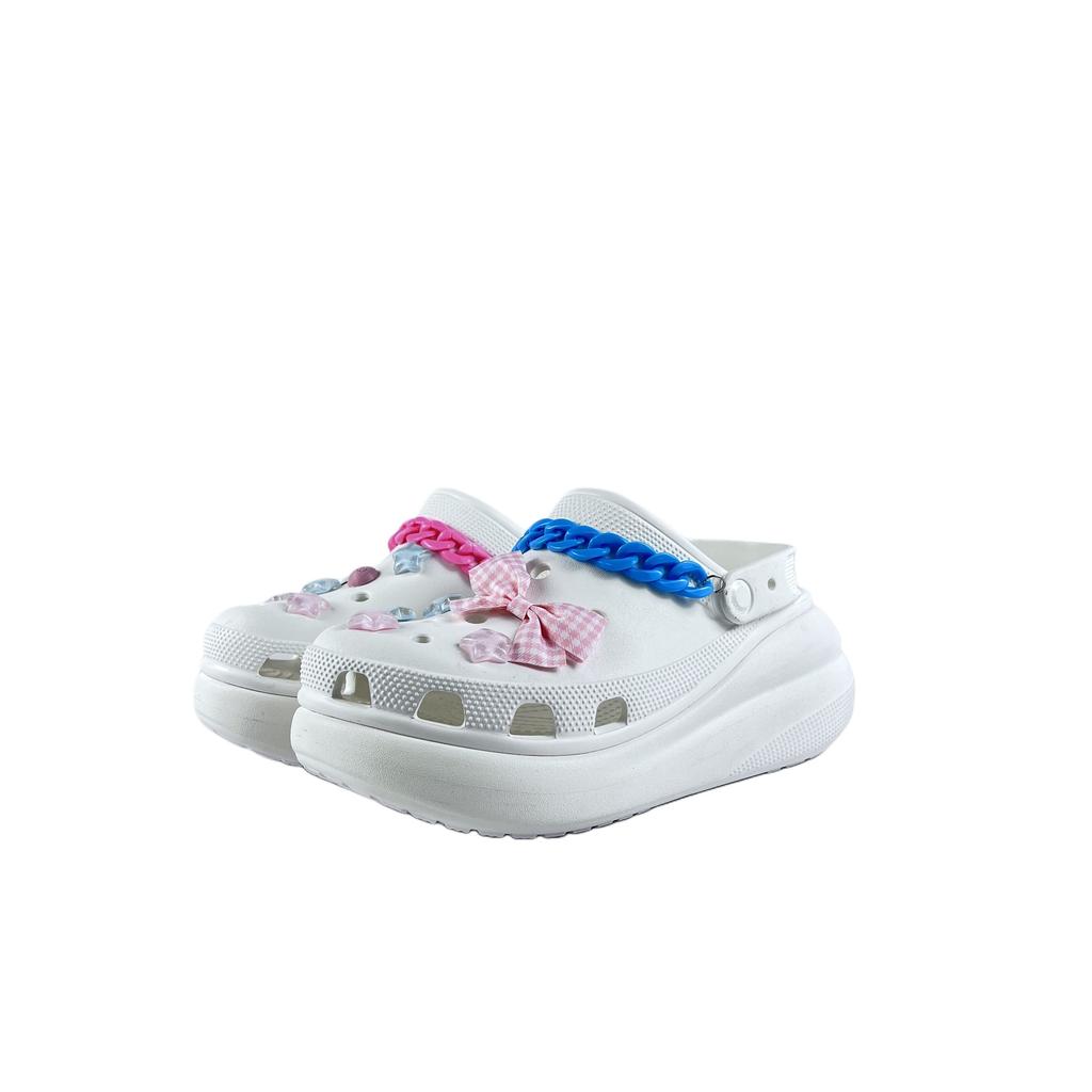 Crocs Crush Clog Cool and Comfortable Hole Shoes Unisex White