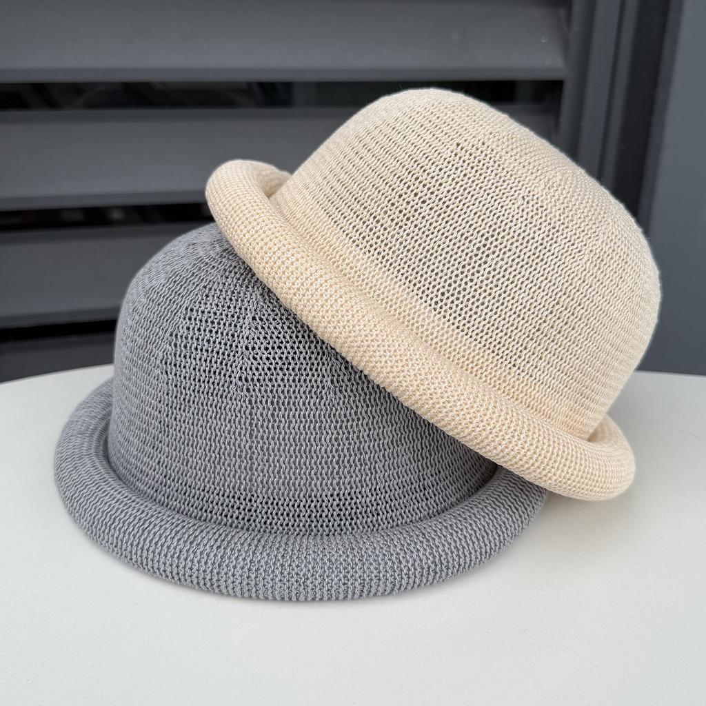 Simple versatile crimped dome top hat women's spring summer hollow breathable versatile ball hat sunshade cool hat