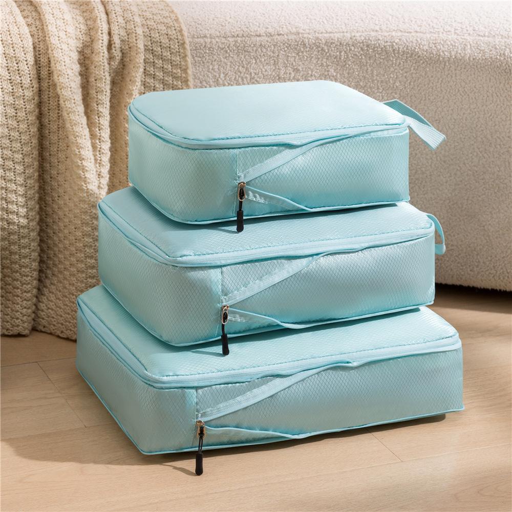 3Pcs Storage Bags Set Travel Compression Packing Cubes Clothes Shoes Organizer Portable Luggage Bags