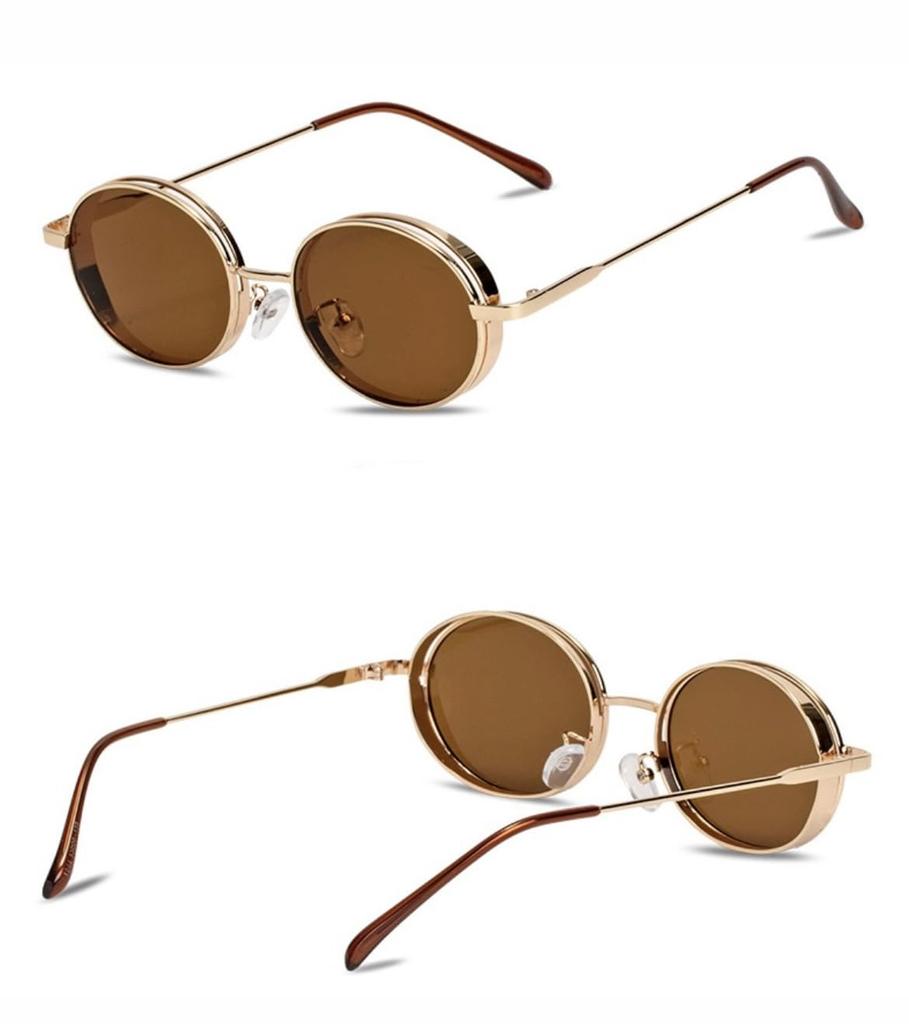 Sole Only Oval Retro Design with UV400 Stylish and Trendy Eyewear for Backlight Includes Fashionable for Men and Women Sunglasses, Protection,