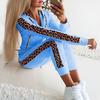 Women Fashion Sport Jacket Suits Ladies Hooded Tracksuit Zipper Set Clothes Girls Tops and Long Pants 2PCS Casual Outfits