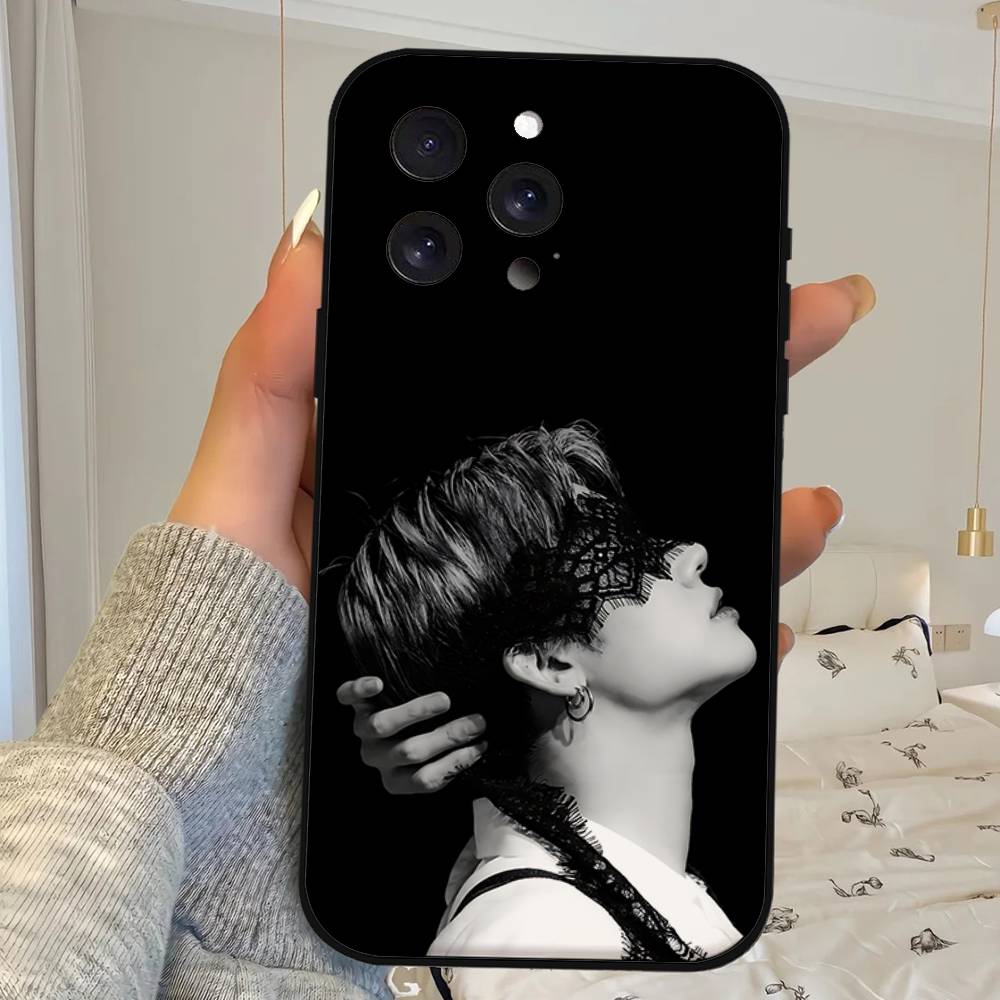 Singer Y-Yeonjun Phone Case For IPhone 1716 15 14 13 Pro Max 11 12 Mini X Xs XR Black Silicone Cover