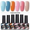 6-Color Nail Polish Glue Set, Popular Color Nail Glue, Phototherapy Nail Polish Glue Can Be Matched Arbitrarily.