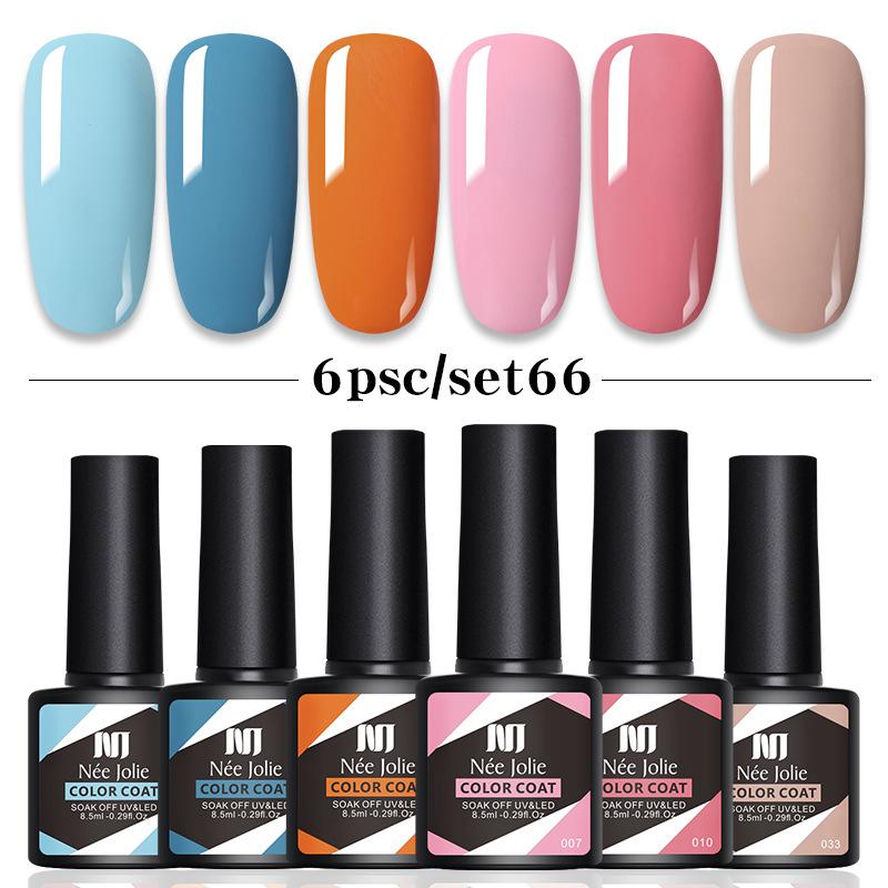 6-Color Nail Polish Glue Set, Popular Color Nail Glue, Phototherapy Nail Polish Glue Can Be Matched Arbitrarily.