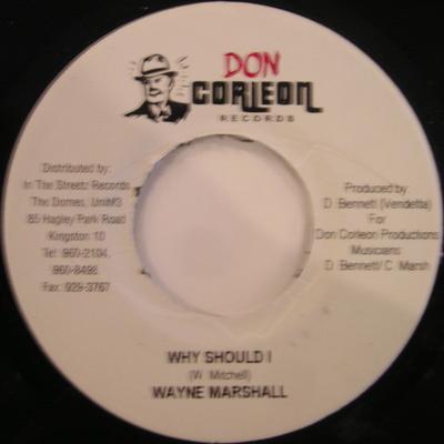 7inch Record WAYNE MARSHALL  Why Should I NONE Don Corleon Rec 2004 Jamaica Reggae Ska  Dub Used
