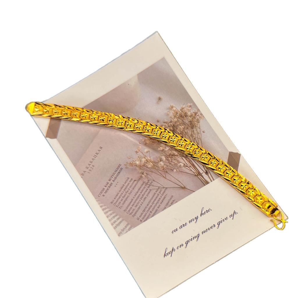 Luxury 24K 9999 Pure Gold real gold Plum Blossom Women's Bracelet Women's Fashion All-match Bracelet