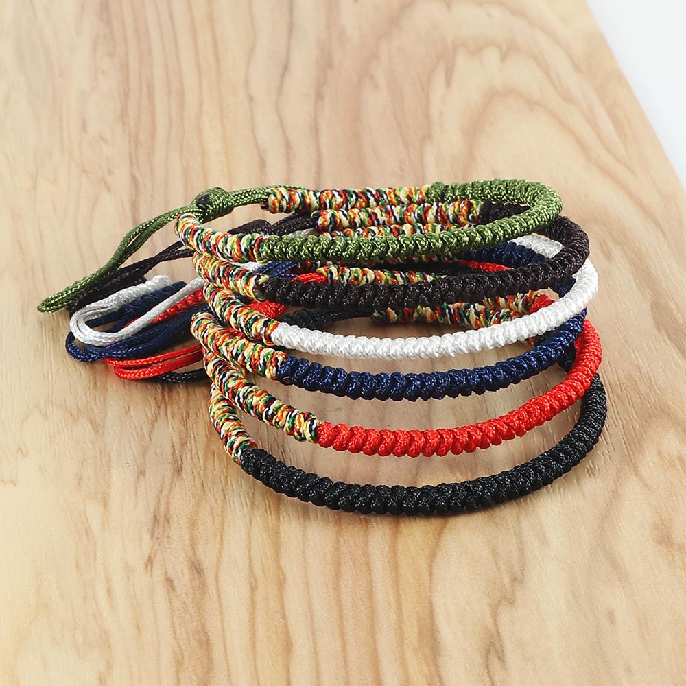 A Handmade Tibetan Buddhist Bracelet, Lucky Bracelet, Woven Black and Red String Bracelet for Men and Women, Couple Jewelry Gift
